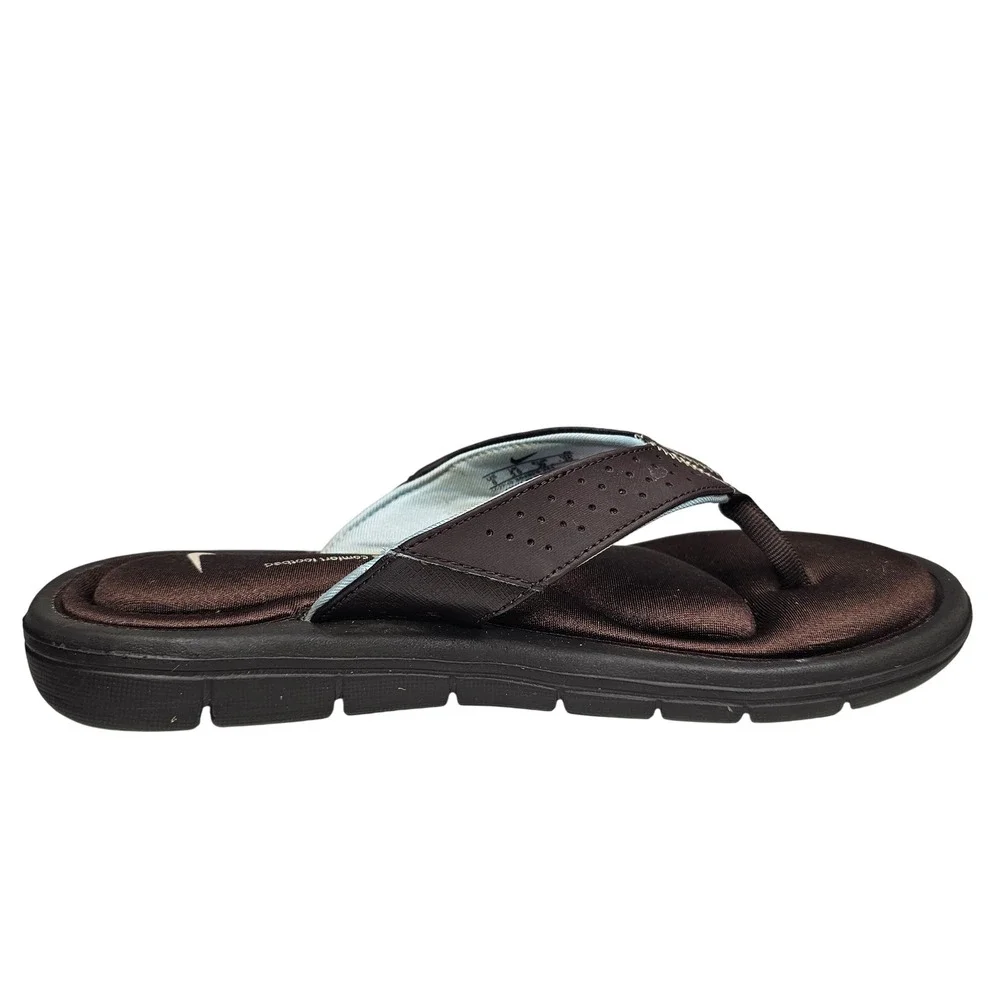 Nike Comfort Footbed Womens 8 Brown Flip Flop Thong Athletic Sandal 364925-241
